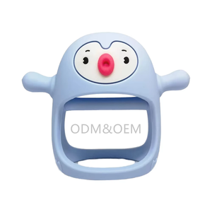 <span class=keywords><strong>Smile</strong></span> penguin's Soft Silicone ciuccio giocattolo a forma di pinguino lenitivo massaggiagengive per neonati resistente alle gocce all'ingrosso - Product Image 1