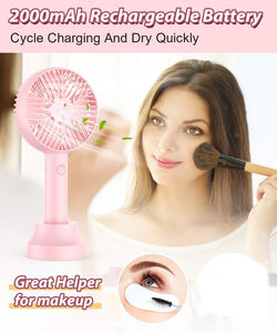 Factory Price Mini Rechargeable Hand Held Fan Mini Portable Fan with <b>Phone</b> <b>Holder</b> - Product Image 3