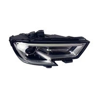 Phares Full LED A3 Sportback pour Audi 2017-2019 avec lentille de projecteur DRL et clignotant, boîtier noir, paire pour berline et hayon