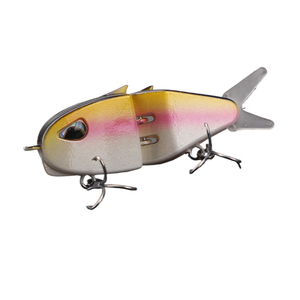 Señuelo de silicona multiarticulado de 6.5g de hundimiento lento para agua media, colorido, con doble anzuelo, señuelo biónico universal para lubina y culter. - Product Image 5