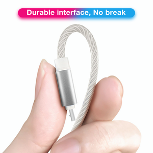 Cable brillante para carga <span class=keywords><strong>de</strong></span> teléfono móvil, Cable <span class=keywords><strong>de</strong></span> carga <span class=keywords><strong>de</strong></span> luz LED Micro USB tipo C para Samsung, Xiaomi, <span class=keywords><strong>iPhone</strong></span> - Product Image 6