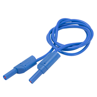 Daiertek Fiche banane de sécurité mâle CX-3050 à mâle 4mm Double fiche banane Prise banane et fil 0.3 mètres