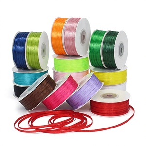 Nastro in Raso Poliestere Doppio Lato per Natale, Larghezza 0,3 cm, Vendita all'Ingrosso, Fiocco a Farfalla, Segnalibro, 91m - Product Image 3