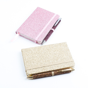 Juego de bolígrafos con diamantes de imitación para cuaderno de bolsillo, bolígrafos de cristal, Mini Diamante de tapa dura, diario con purpurina, <span class=keywords><strong>escritorio</strong></span> de oficina para mujer - Product Image 2