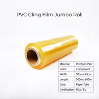 Film étirable transparent en PVC souple de qualité alimentaire OEM/ODM personnalisé, anti-buée, 500M 1000M 300M pour snacks, sandwichs, pains