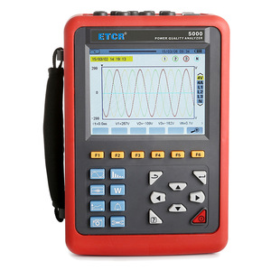 Analyseur de qualité d'alimentation haute précision ETCR5000, testeur de paramètres électriques pour tension, courant, puissance, énergie et harmoniques - Product Image 5