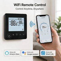 Termostato WiFi Táctil Tuya con Control por Voz para Caldera y Calefacción Eléctrica, Bloqueo Infantil NTC, Certificación CE RoHS, OEM ODM, Controlador de Calefacción de Pared EU 86