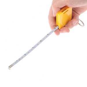 Portable Square Measuring Tape Keyring with Horizontal Bubble Level Indicator 1m Retractable Tape Measure Key Ring Tool - Product Image 6