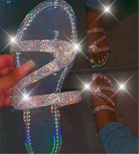 <span class=keywords><strong>Sandali</strong></span> donna estivi Bling pantofole da donna diapositive di cristallo <span class=keywords><strong>sandali</strong></span> gladiatore piatte scarpe da spiaggia <span class=keywords><strong>sandali</strong></span> femminili - Product Image 4