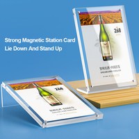 Support de menu publicitaire en acrylique magnétique A4 A5 A6, support de table en acrylique en forme de L avec aimant