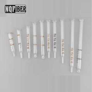 NQFIBER Vente en gros 1ml 2ml 3ml Tubes goutteurs sphériques Tube de verre de laboratoire Pipette Pasteur numérique en verre avec tête d'ampoule en caoutchouc - Product Image 2
