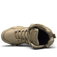 Bottes de randonnée pour hommes personnalisées en usine, bottes de trekking en plein air, bottes tactiques de combat noires pour hommes