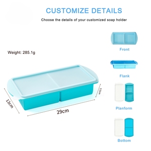 Bac à glaçons en silicone avec couvercle, sans BPA, pour congélation alimentaire, moule à bouillon facile à utiliser pour la préparation de jus et de soupes maison - Product Image 1
