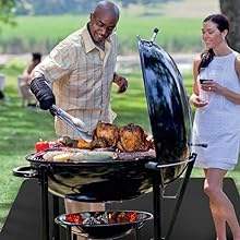 Tappetino per Griglia in Fibra di Vetro Resistente alle Fiamme, Rivestito in Silicone, Impermeabile e Ignifugo, per Caminetto Interno ed Esterno, Accessori per Barbecue - Product Image 4