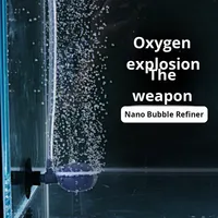 Dapat disesuaikan akuarium udara kue Pasir Kepala 220v pompa oksigen Aerator untuk ikan pembiakan tangki ikan penghalus gelembung batu hidup cocok