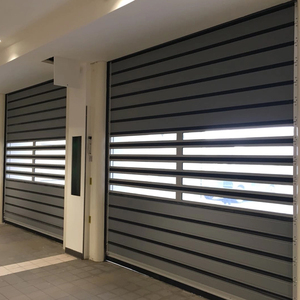 Puerta de persiana enrollable de tamaño personalizado, operación automática eléctrica, acabado con recubrimiento en polvo para garaje, almacén - Product Image 2