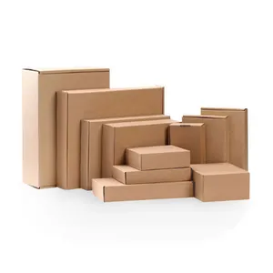 茶色の段ボールメーラーボックス、中小企業を包装するための中型郵送ボックス