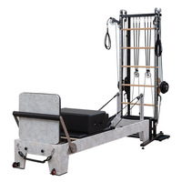 Tour spirale murale d'entraînement, équipement de Pilates multifonctionnel et de yoga, avec lit de base réglable à double poulie, grand modèle, motif marbre