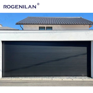 Porte <span class=keywords><strong>de</strong></span> <span class=keywords><strong>garage</strong></span> automatique Rogenilan moderne 16x7 en aluminium et acier pour extérieur, volets roulants - Product Image 5