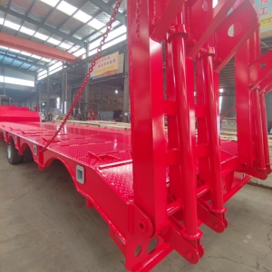 3-5 Axles 1001-2000kg Hydraulic Lowbed Drop Deck Gooseneck Semi-<b>Trailer</b> 12.5x2.5x1.5m Fengniao - Product Image 1