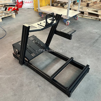 de conducción de coche con soporte de monitor único, kit de simulación de carreras de extrusión de aluminio negro, 4080