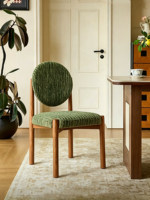 Chaise de salle à manger en bois massif, dossier rembourré design, pour bureau à domicile, petit appartement, salon, confortable et moderne