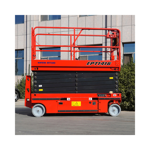 Plateforme élévatrice à ciseaux hydraulique mobile électrique autopropulsée pour travaux en hauteur, utilisation 4-14m - Product Image 4