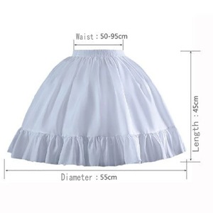 ชุดคอสเพลย์โลลิต้ากระโปรงสุ่มทรงบอลสำหรับผู้หญิงและเด็กผู้หญิงกระโปรงสั้น2ห่วงสีขาว - Product Image 5