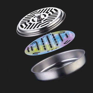 Stainless Steel Mosquito Coil Holder With Lid Round Ash Tray For Indoor Outdoor Use - Product Image 3
