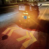 Feu arrière LED de freinage pour moto, clignotants d'avertissement RGB ambre, projecteur de clignotant pour moto