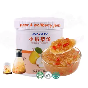 High Quality Bubble Tea Ingredients Pear & Wolfberry Jam Fruit Jam With Real Pear Pulp