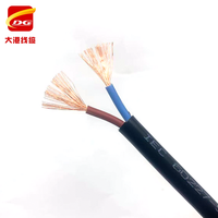 Cable Flexible 3G de 3 Hilos, Cordón Real, 1.5mm² y 2.5mm², 300/500V, Conductor de Cobre Trenzado, Aislamiento de PVC, Cubierta de PVC