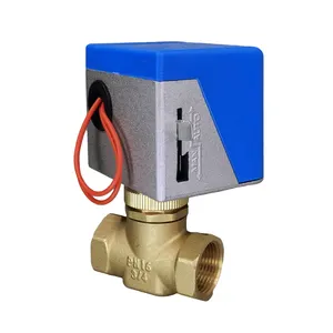 FCU 220V Electric two-way valve Central Air Conditioning Water System Electric valve 3/4in 1/2in 1in Solenoid Valve