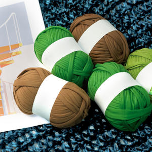 Vendedor caliente hecho a mano <span class=keywords><strong>de</strong></span> <span class=keywords><strong>ganchillo</strong></span> Amigurumi Hilo <span class=keywords><strong>De</strong></span> <span class=keywords><strong>Trapillo</strong></span> bolsa <span class=keywords><strong>de</strong></span> punto teñido poliéster espagueti camiseta hilo reciclado bolsa <span class=keywords><strong>de</strong></span> punto - Product Image 3