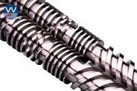 Baril à double vis conique en métal pour profilés de tuyaux en PVC et granulation de poudre, à longue durée de vie