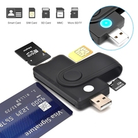 Lecteur de carte SIM USB UTHAI pour Windows 7 8 10 Linux OS, lecteur de carte bancaire IC / ID EMV SD TF MMC USB-CCID ISO 7816