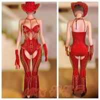 Combinaison de performance sexy pour femmes avec strass, robes tendance pour fêtes d'anniversaire, livraison directe