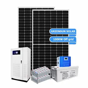 New Product Renewable Energy 100KW Complete Photovoltaic Off Grid Solar System for Home Solar Unit