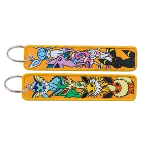 Porte-clés brodés en tissu tissé, étanches, écologiques, à thème animalier et dessin animé, avec anneau métallique - Meilleures ventes - Product Image 3