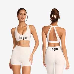 New Women's Plus Size Yoga <b>Bra</b> Lightweight Seamless Sports Underwear <b>Wide</b> Shoulder <b>Straps</b> Shock-proof Fitness Set Elastic Waist - Product Image 1