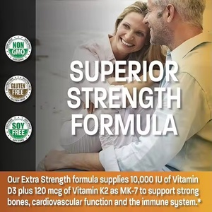 Cápsulas Blandas de Vitamina D3 K2 Orgánica Vegana OEM de 5000 UI para el Apoyo Inmunológico y la Formación Ósea Saludable - Product Image 4