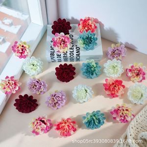 ดอกดาเลียประดิษฐ์ขนาดเล็ก 7 ซม. สีชมพู สำหรับตกแต่งงานแต่งงาน วัสดุ DIY สำหรับจัดดอกไม้ - Product Image 2