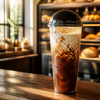 Gobelets à café en PP avec couvercles, impression personnalisée, vente en gros pour café à emporter