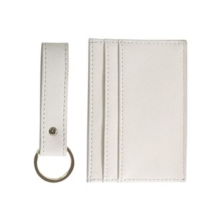 Thời trang PU chủ thẻ và keychain thiết lập cho sử dụng hàng ngày chương trình khuyến mãi cao cấp Da Wallet Key Rings bộ có thể tùy chỉnh logo viết tắt - Product Image 1
