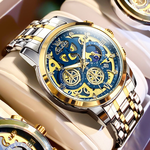 OLEVS 9947 Elegante Orologio da Polso Originale al Quarzo per Uomo, Cronografo in Acciaio Inossidabile, Orologio Business con Data Automatica e Lancette Luminose - Product Image 3