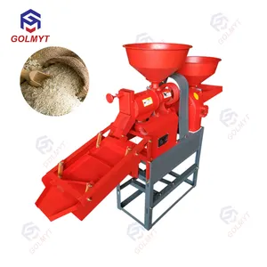 Machines with functions of rice milling crushing screening and refining