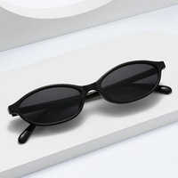Lunettes de soleil ovales vintage unisexe, verres jaunes café, protection UV400, monture PC, style tendance, nouveauté