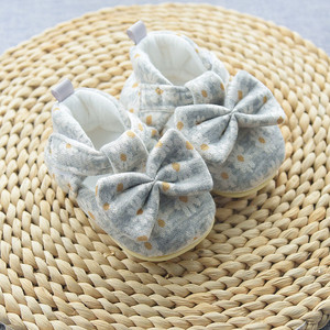 Premières chaussures pour bébé 0-1 an, semelle souple, anti-chute, chaussures de marche précoce pour bébé, nœud, chaussures pour nouveau-né fille - Product Image 6