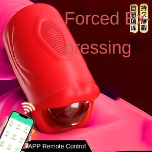 Red Lip Tongue Lick Chupando Training Machine Cup Balanus Penis Exercício Masculino Masturbador Sex Massage Dessensibilização LW1Y-101 - Product Image 3