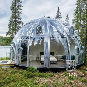 Habitación de cielo estrellado transparente Casa modular moderna de 360 grados Casas prefabricadas Casa de cápsula futurista sostenible - Product Image 3
